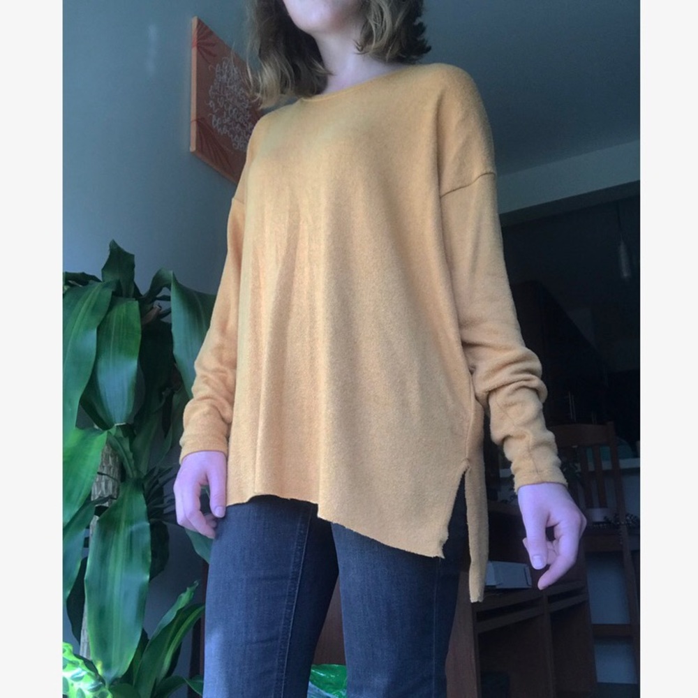 American Eagle muted mustard sweater